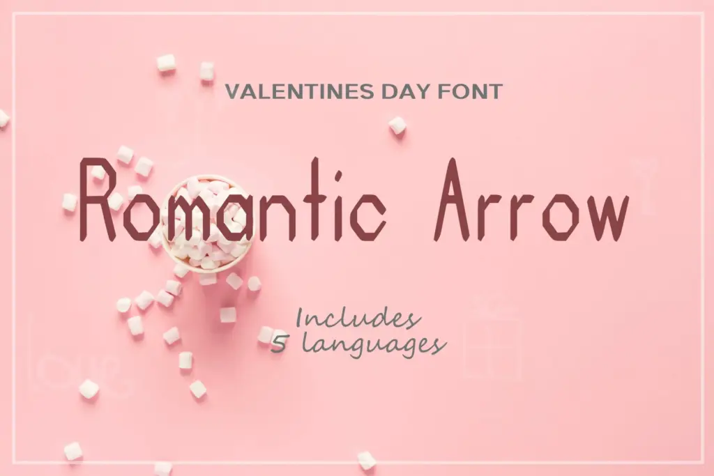 Romantic arrow Valentine fonts