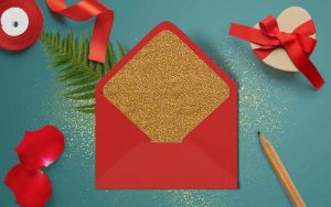 Gold Glitter Background for Postcards