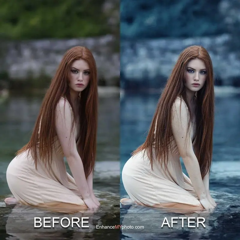 Visual difference between original and soft glow enhanced image.
