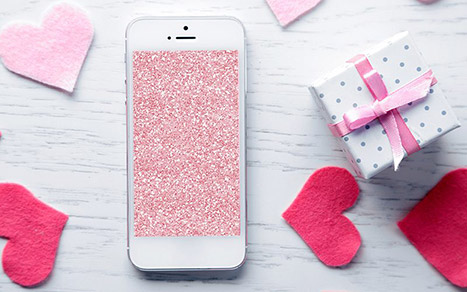 pink glitter mobile wallpaper mockup Mockups preview