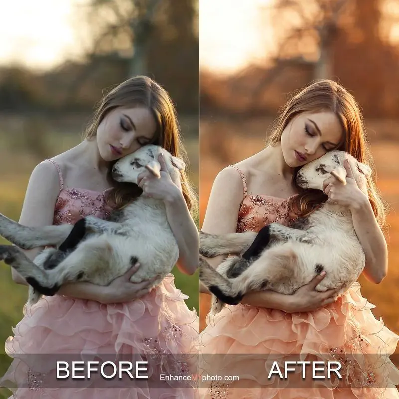 Image transformation with vintage action: comparison of original and vintage styles.