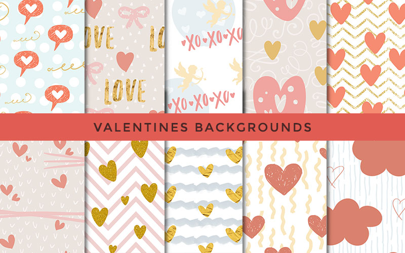 Valentines background collage