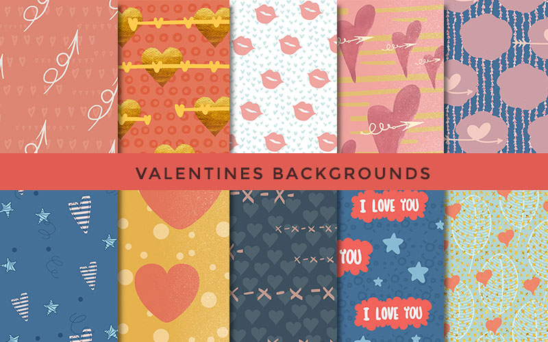 Valentine's Day Background Collage