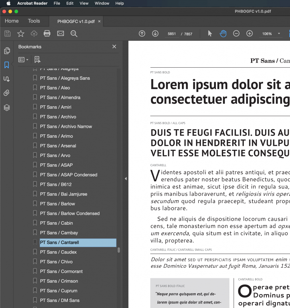 Book of Google Font Combinations