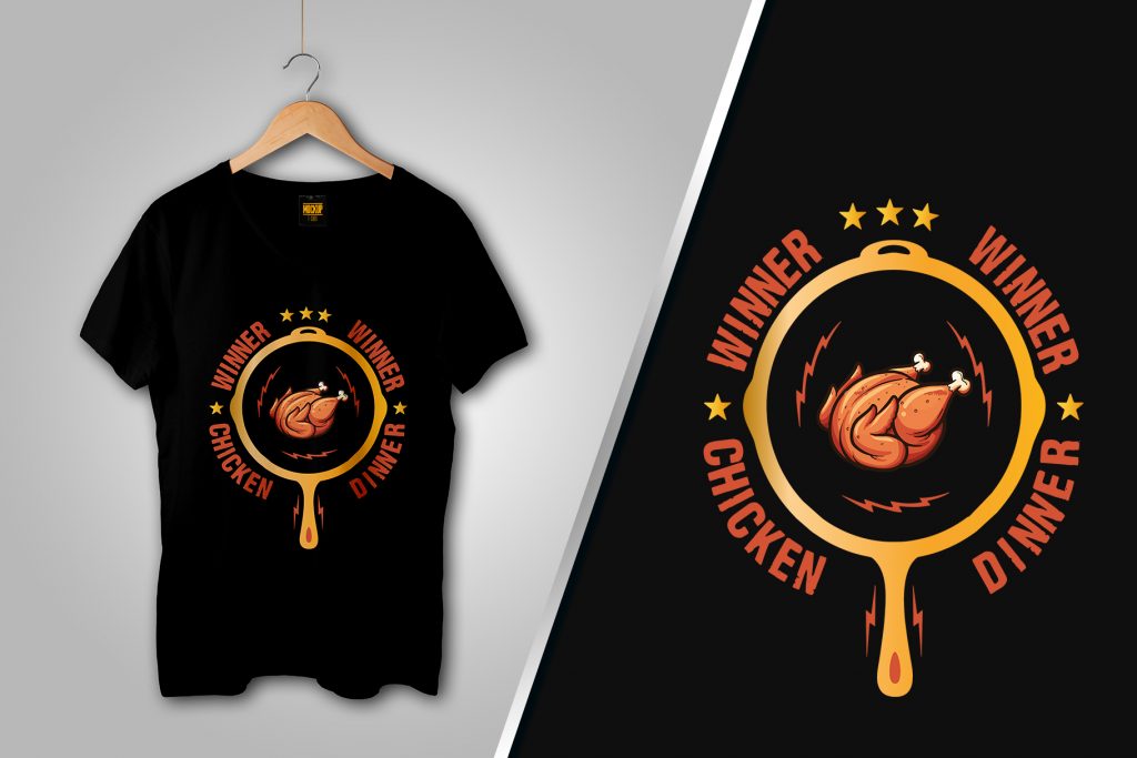 pubg t shirt - chicken dinner deisgn