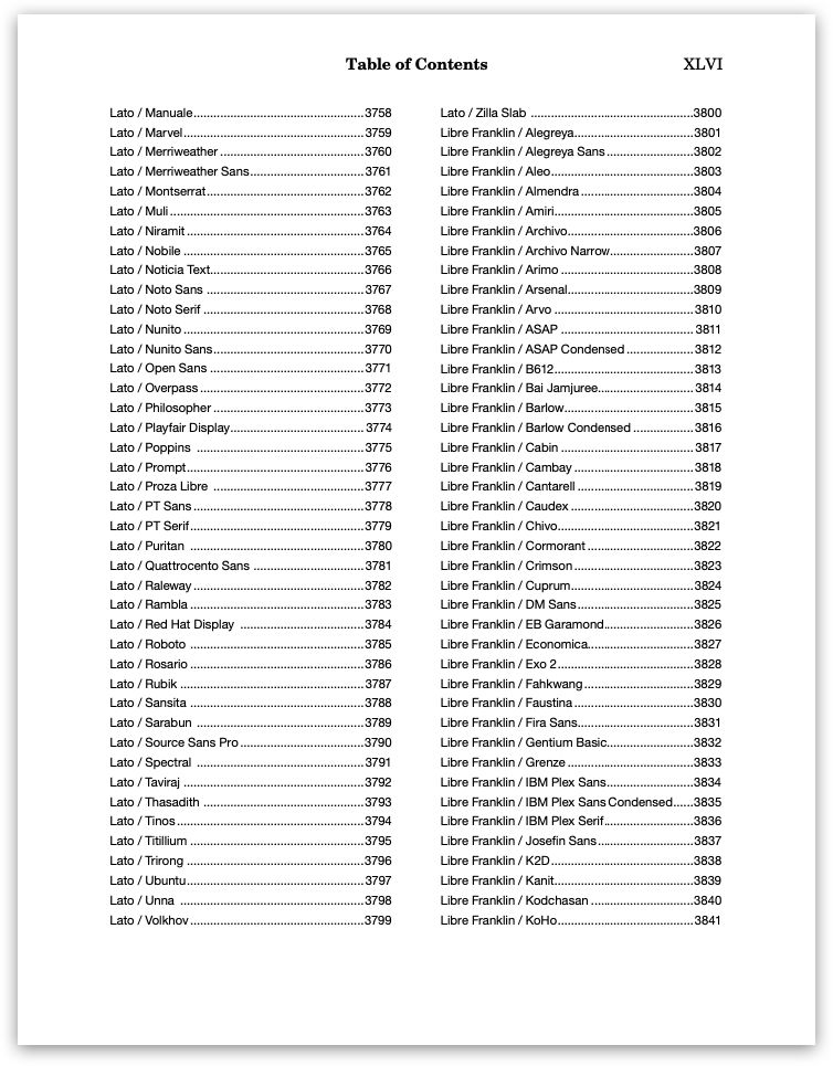font combinations