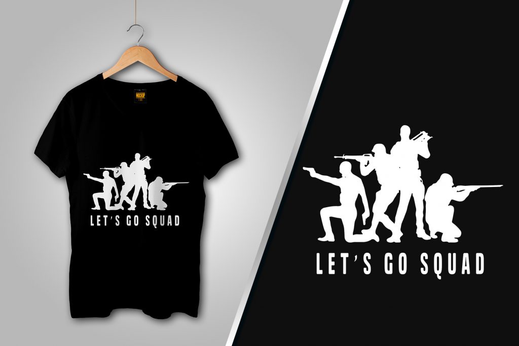 pubg t shirt black and white deisgn