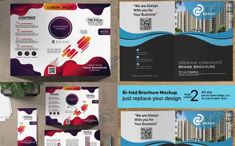 Ensemble of corporate brochure concepts