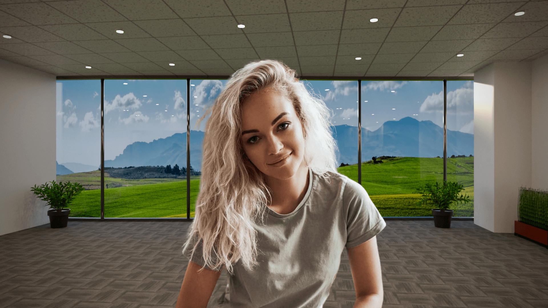 virtual background of a golf course