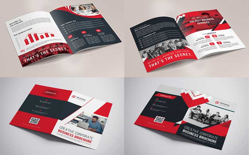 Collage of business brochure template