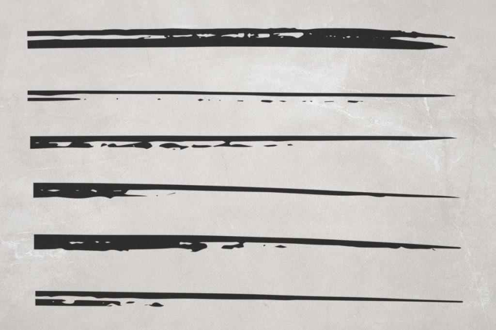 Ink brush stroke