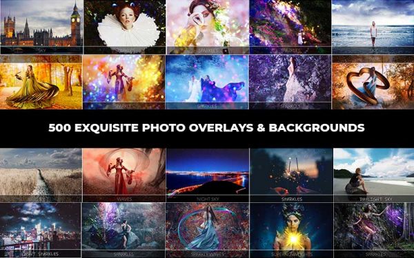 500 Exquisite Photo Overlays & Backgrounds