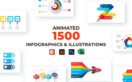 Animated Infographics and Illustrations Bundle