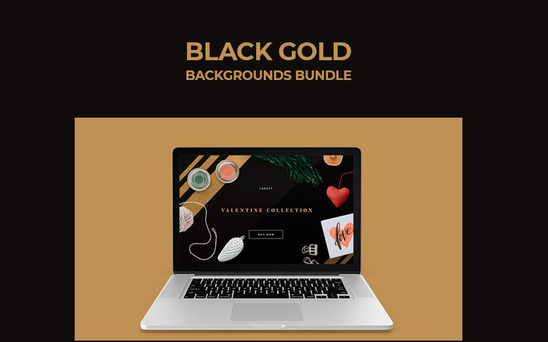 Black Gold Backgrounds Bundle Banner With Example