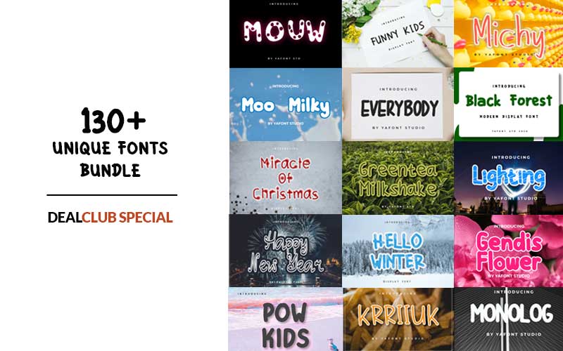 Feature image of Unique Fonts Bundle