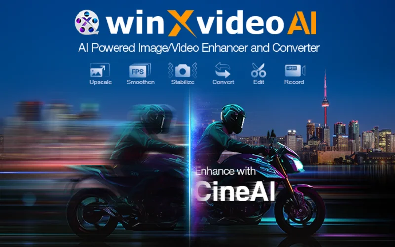 WinX Video AI - AI Photo & Video Enhancer Lifetime Access Feature Image