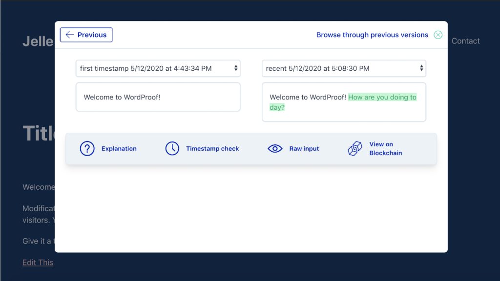 wordproof timestamp