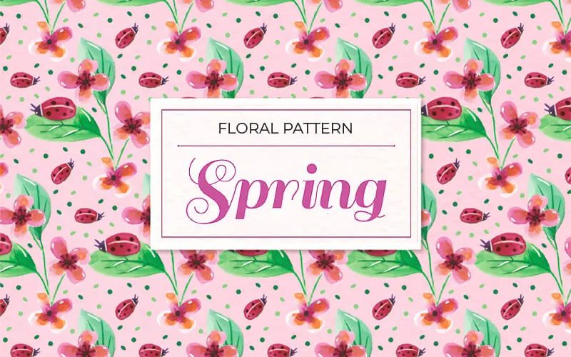 Beautiful Pink Flowers Spring Background, free floral vector