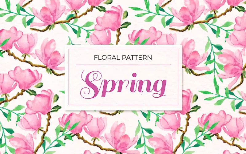 Pink Flowers Background, free floral vector