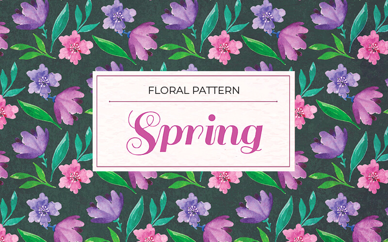 Colorful Floral Pattern Spring Background