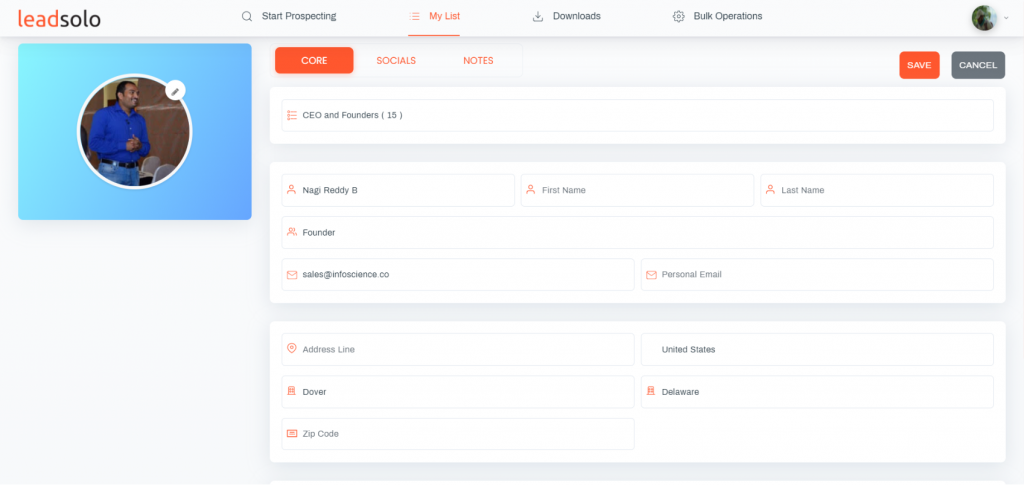 Leadsolo- Prospect Finder