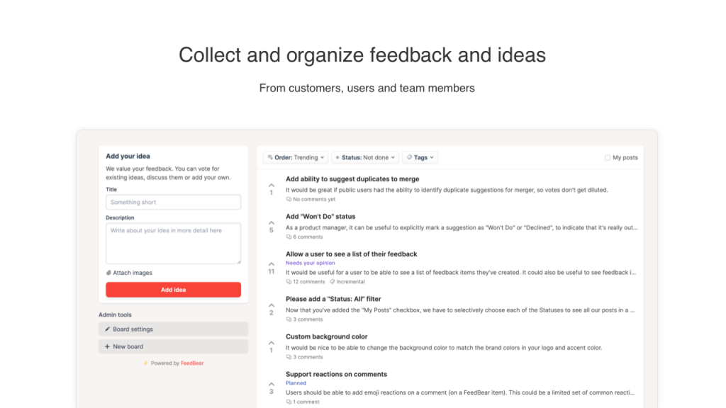 1 Collect feedback
