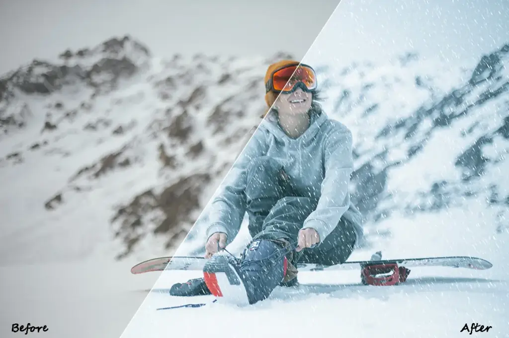 Before After Winter Photoshop Actions Bundle