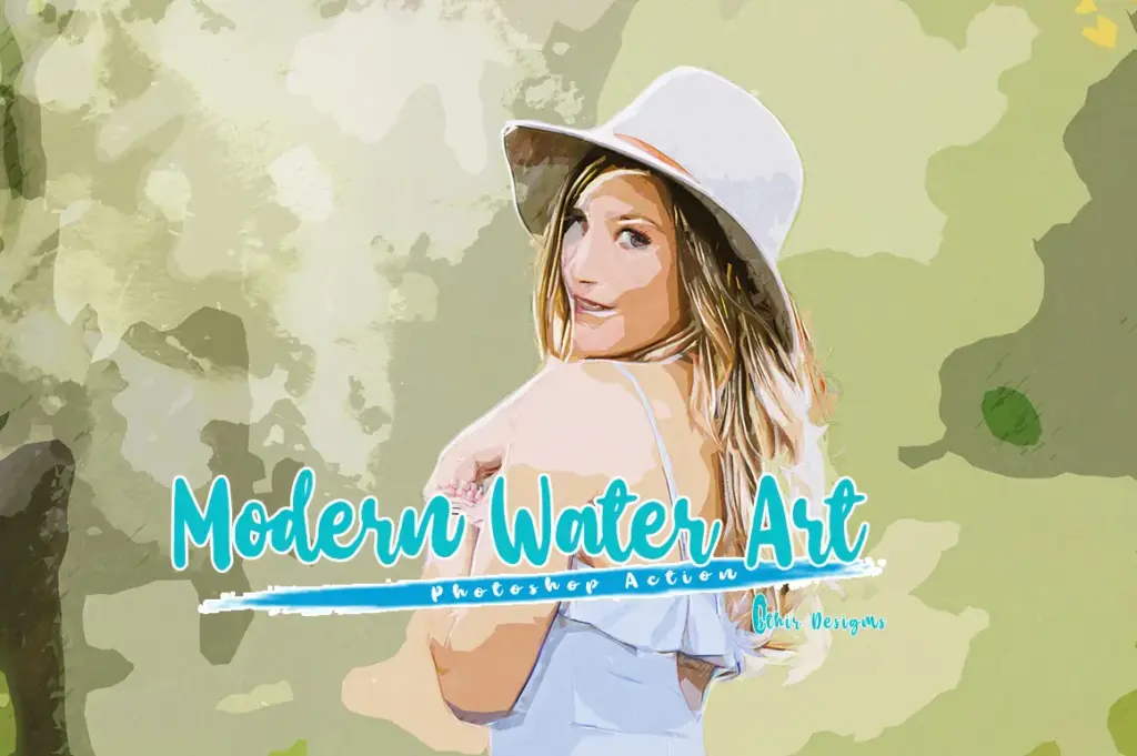 Modern Water Art Photoshop Actions Bundle