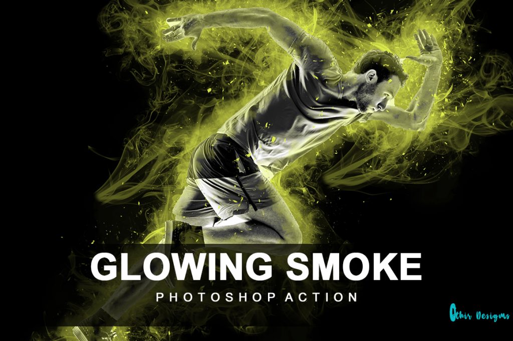 Glowing Smoke Photoshop Actions Bundle