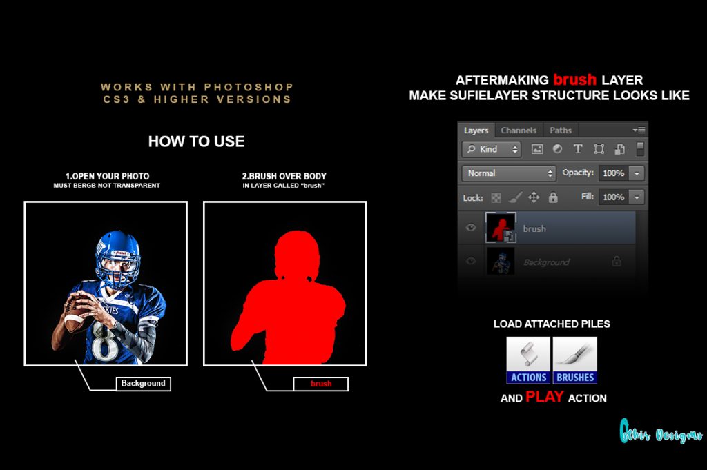 Image showing before and after preview of settings