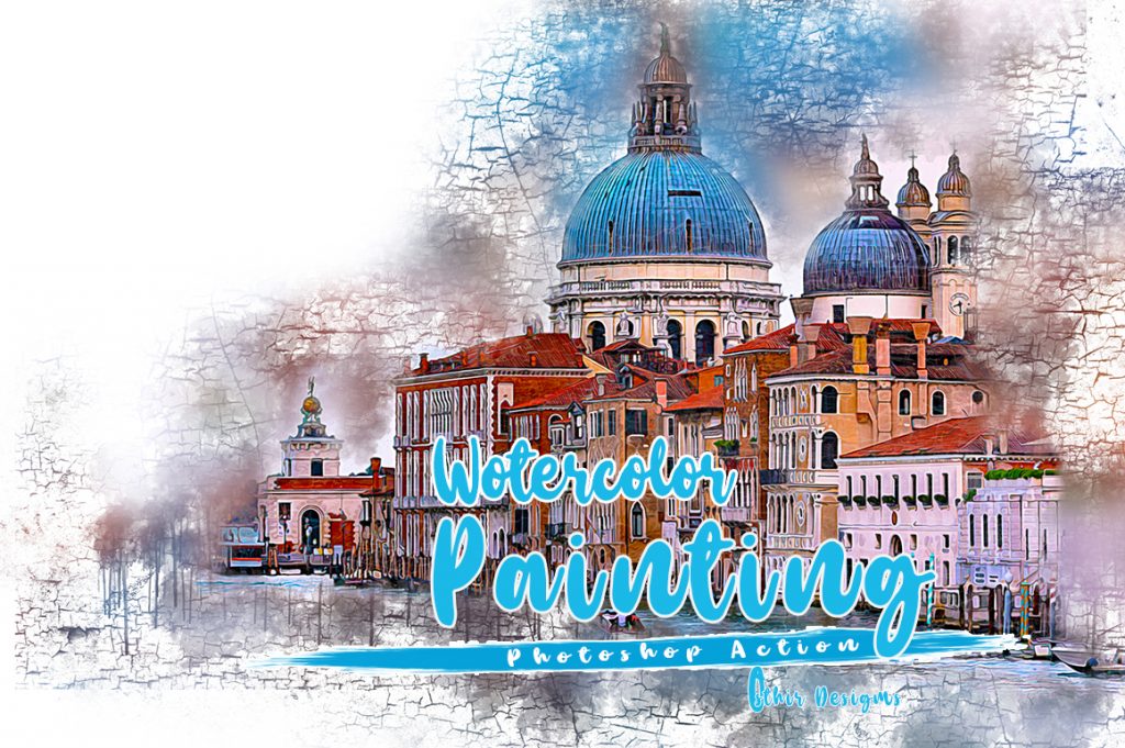 Watercolour Painting Photoshop Actions Bundle