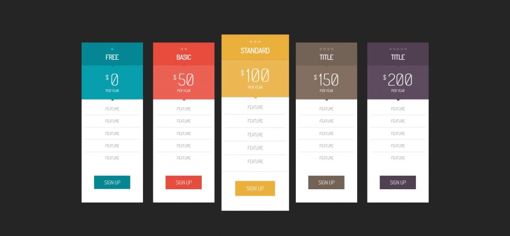 CSS Pricing Tables