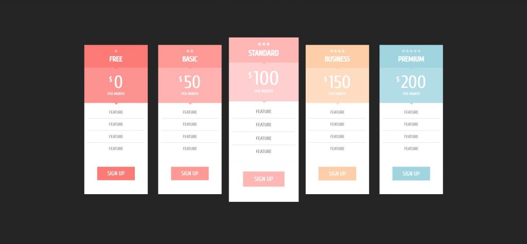 CSS Pricing Tables
