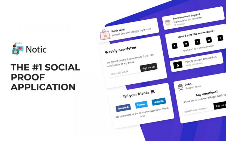 Notic – The #1 Social Proof Application