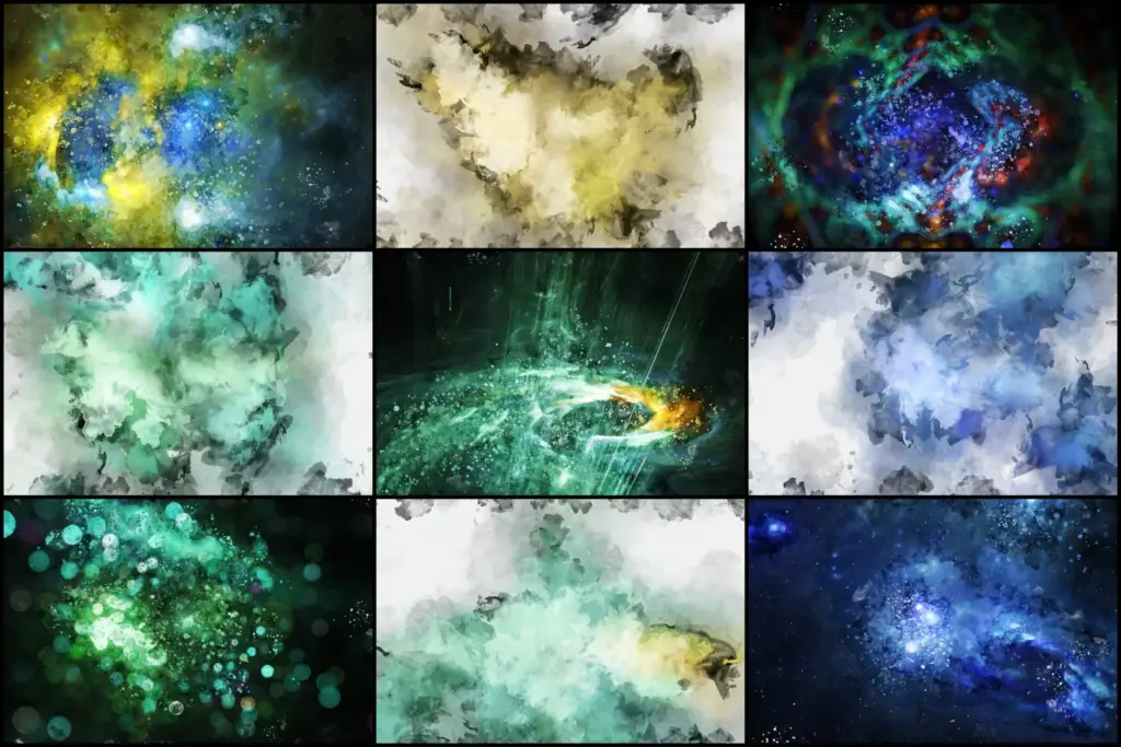 Radiant space nebula background