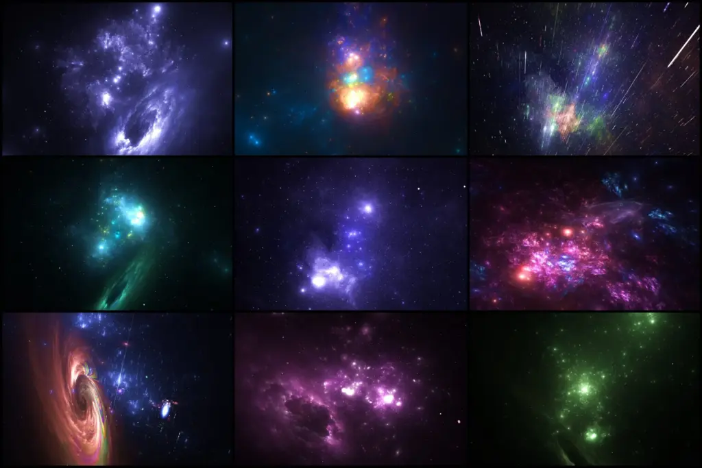 Cosmic dust clouds background