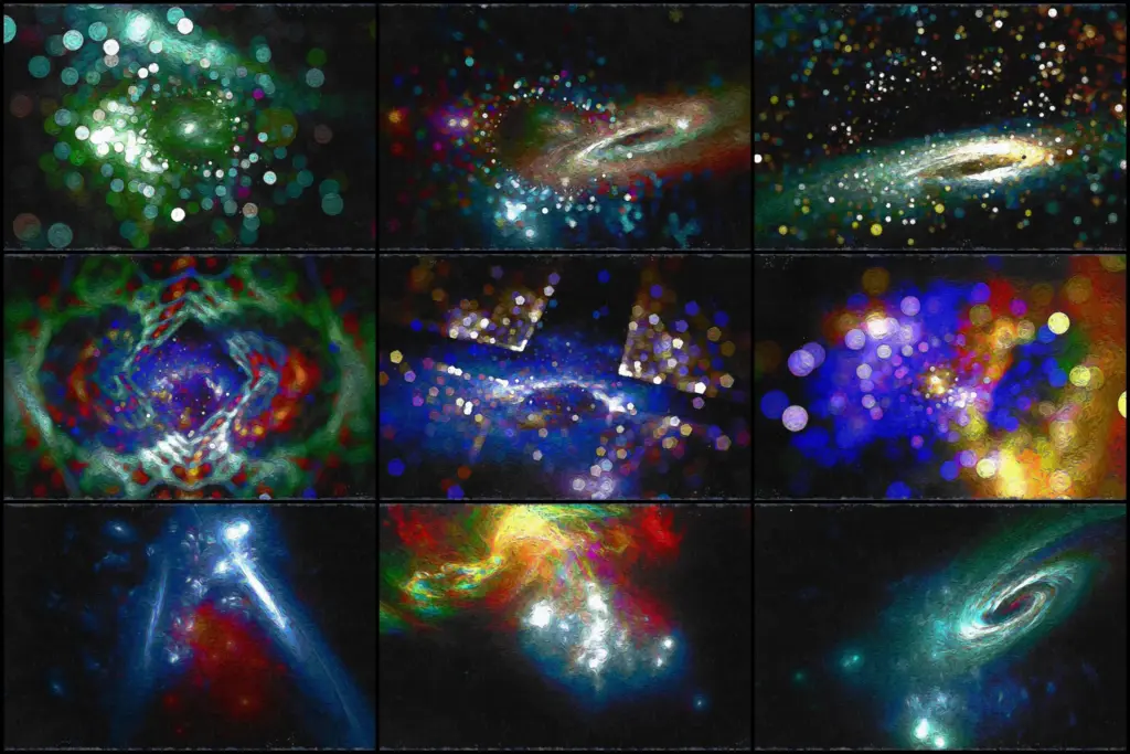Galactic core glow background