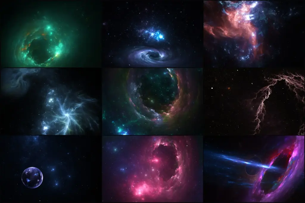 Dark star field High-Res Galaxy background