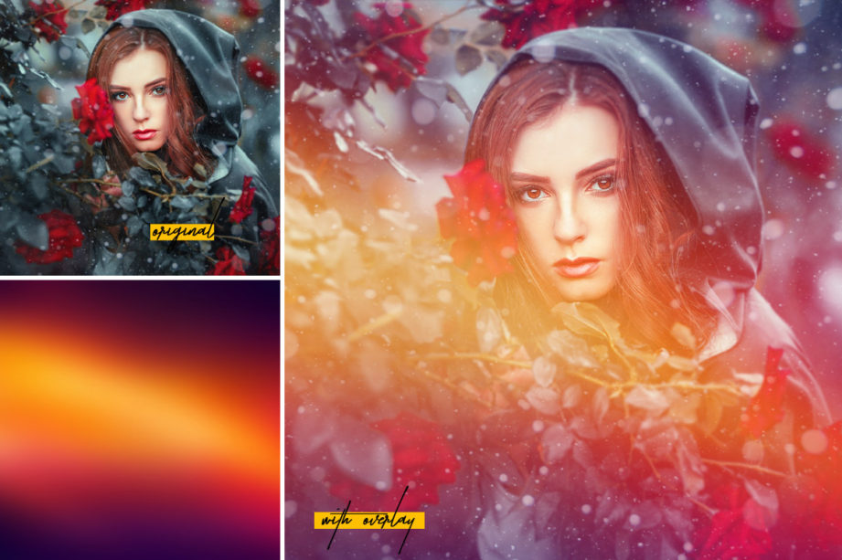 Light leak enhancement on female portrait