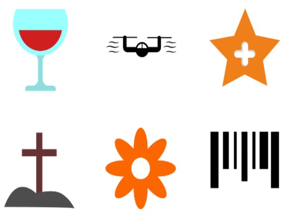 Flower, wine logotype design