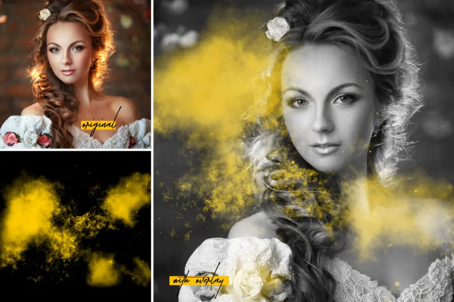 Woman's photo with grunge effect applied