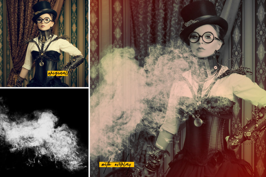 Grunge enhancement on female portrait
