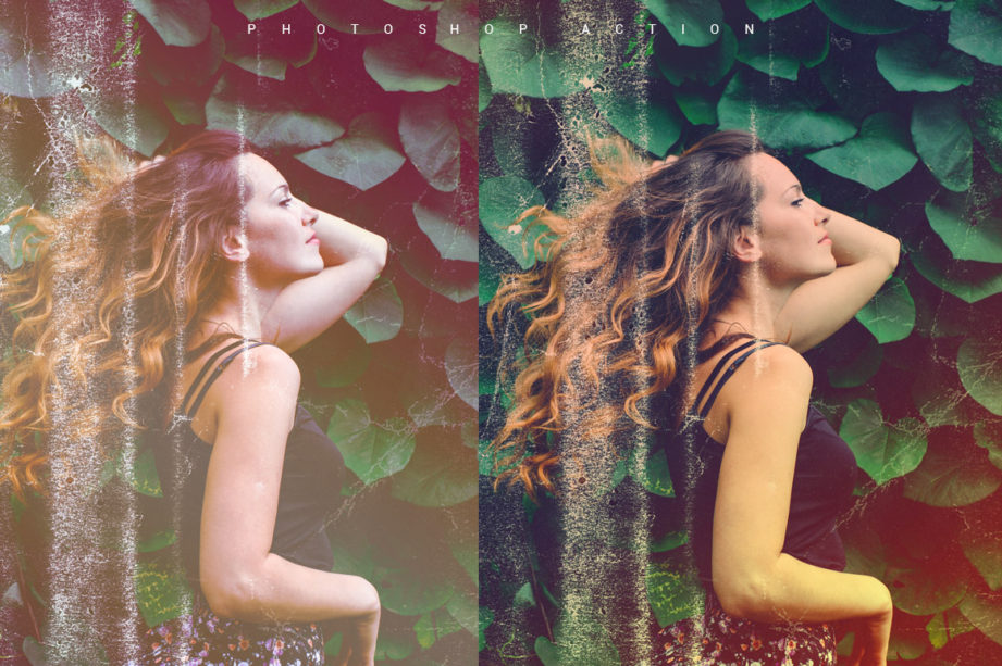 Grunge enhancement on female portrait