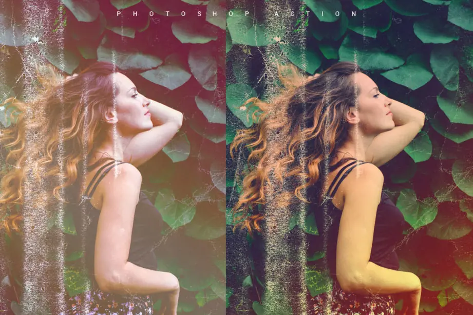 Grunge enhancement on female portrait