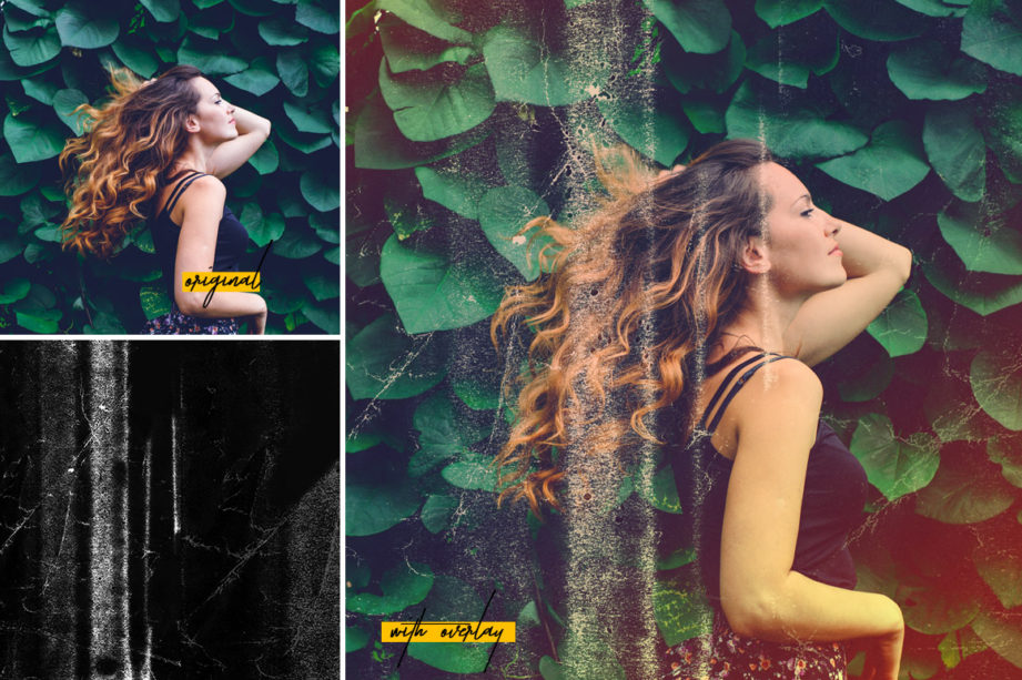 Woman's image enhanced with grunge