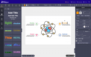 Text Editor feature of Drawtify Infographic Maker. infographic creator