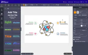Text Editor feature of Drawtify Infographic Maker. infographic creator