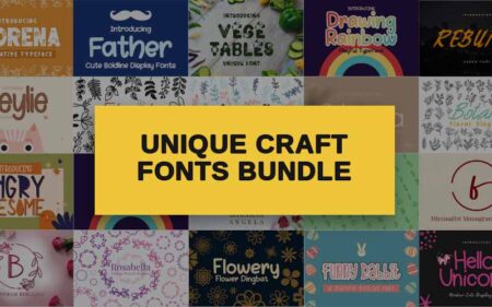 Extended Commercial License Unique Craft Fonts Bundle
