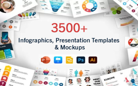 Feature Image of Infographic Templates, Presentation Templates and Mockups Bundle