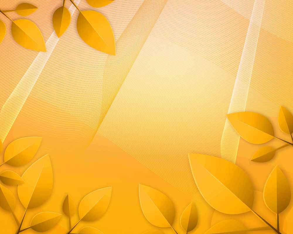 cool yellow background with leaf patterns